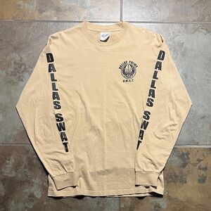 VTG 90s Dallas SWAT long sleeve graphic print shirt good condition signs of wear